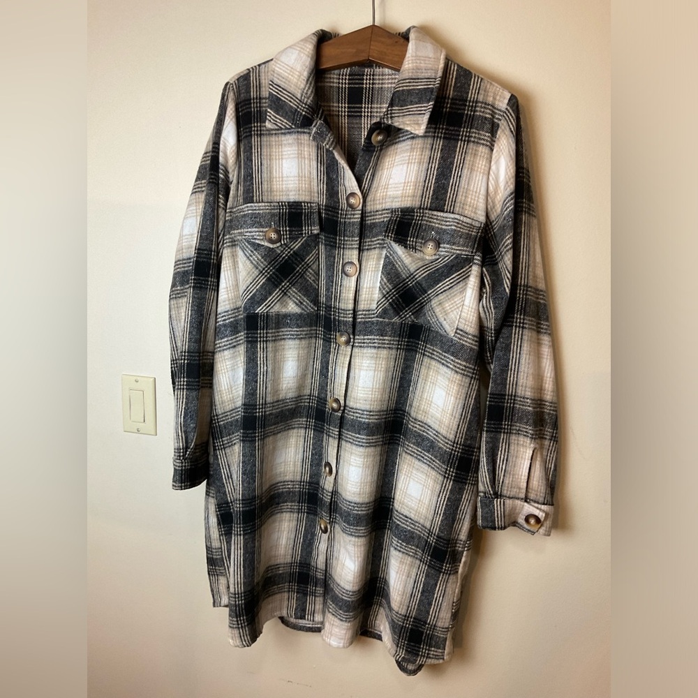 Heavier flannel dress or long top
